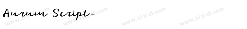Aurum Script字体转换